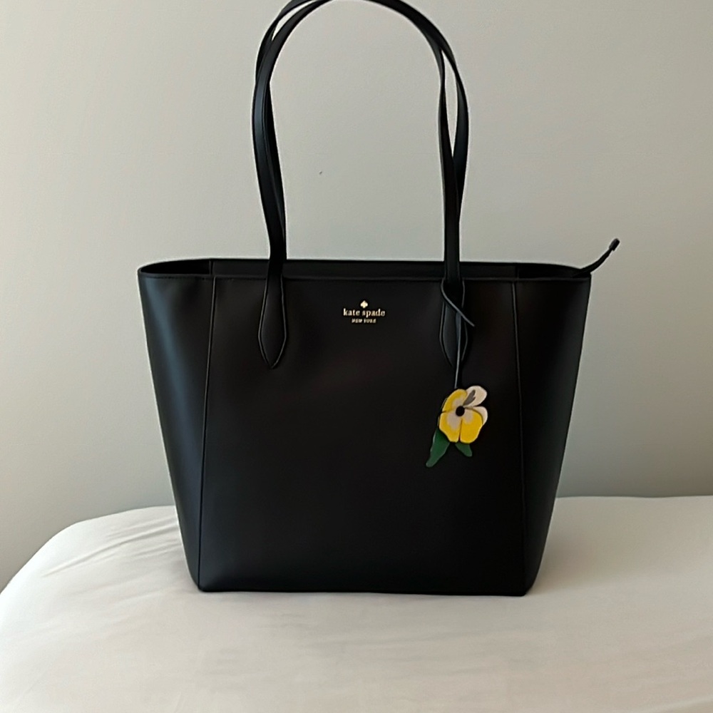NEW with tags Kate Spade black tote K597 PVC black